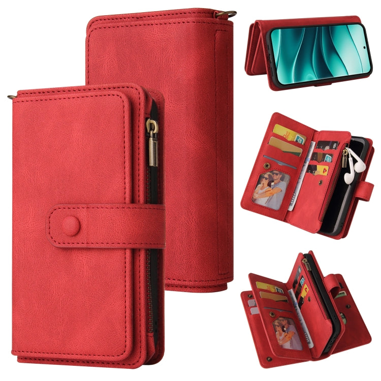 Skin Feel Multi Card Slots Zipper Wallet Leather Phone Case, For Redmi Turbo 5 Max / Poco X8 Pro Max 5G, For Redmi Turbo 5 / Poco X8 Pro 5G, For Redmi Note 14 5G, For Redmi Note 14 Pro / 14 Pro+ 5G, For Redmi 14C 4G Global, For Redmi 13 4G Global      ...