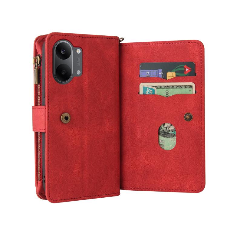 Skin Feel Multi Card Slots Zipper Wallet Leather Phone Case, For Redmi Turbo 5 Max / Poco X8 Pro Max 5G, For Redmi Turbo 5 / Poco X8 Pro 5G, For Redmi Note 14 5G, For Redmi Note 14 Pro / 14 Pro+ 5G, For Redmi 14C 4G Global, For Redmi 13 4G Global      ...
