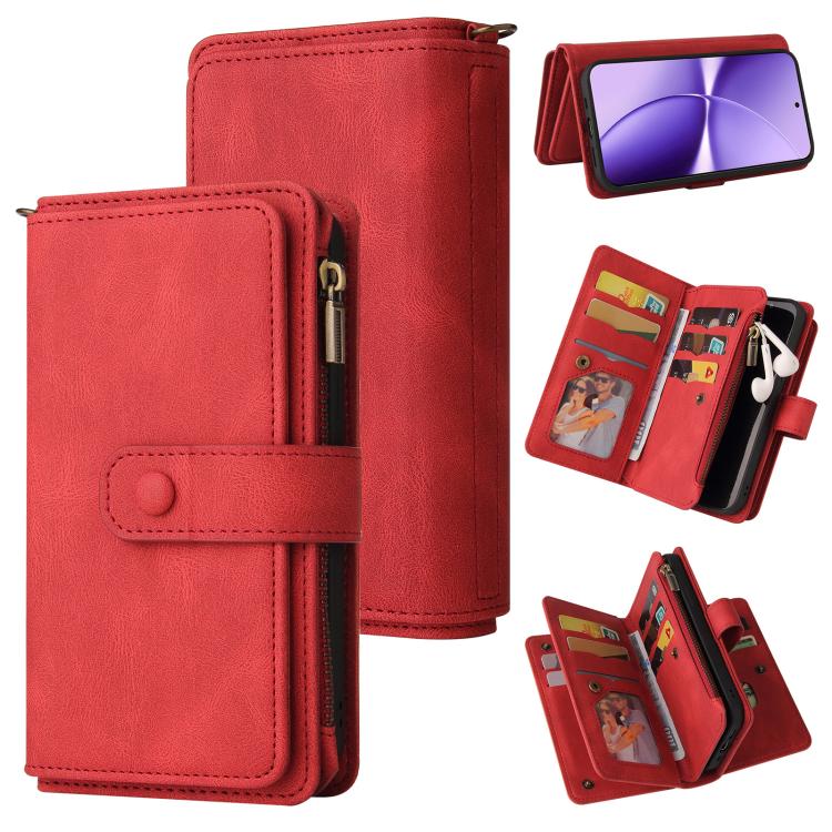 Skin Feel Multi Card Slots Zipper Wallet Leather Phone Case, For Redmi Note 17 5G/4G Global 171mm, For Redmi Note 17 Pro+ 5G Global 163mm, For Redmi 17 5G / 4G Global 170mm, For Redmi Turbo 5 Max / Poco X8 Pro Max 5G, For Redmi Turbo 5 / Poco X8 Pro 5G...