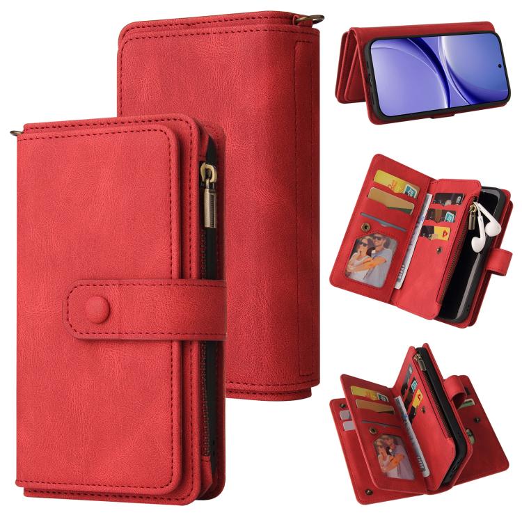 Skin Feel Multi Card Slots Zipper Wallet Leather Phone Case, For Redmi Note 17 5G/4G Global 171mm, For Redmi Note 17 Pro+ 5G Global 163mm, For Redmi 17 5G / 4G Global 170mm, For Redmi Turbo 5 Max / Poco X8 Pro Max 5G, For Redmi Turbo 5 / Poco X8 Pro 5G...