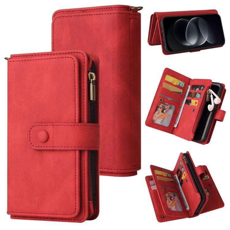 Skin Feel Multi Card Slots Zipper Wallet Leather Phone Case, For Redmi Note 17 5G/4G Global 171mm, For Redmi Note 17 Pro+ 5G Global 163mm, For Redmi 17 5G / 4G Global 170mm, For Redmi Turbo 5 Max / Poco X8 Pro Max 5G, For Redmi Turbo 5 / Poco X8 Pro 5G...