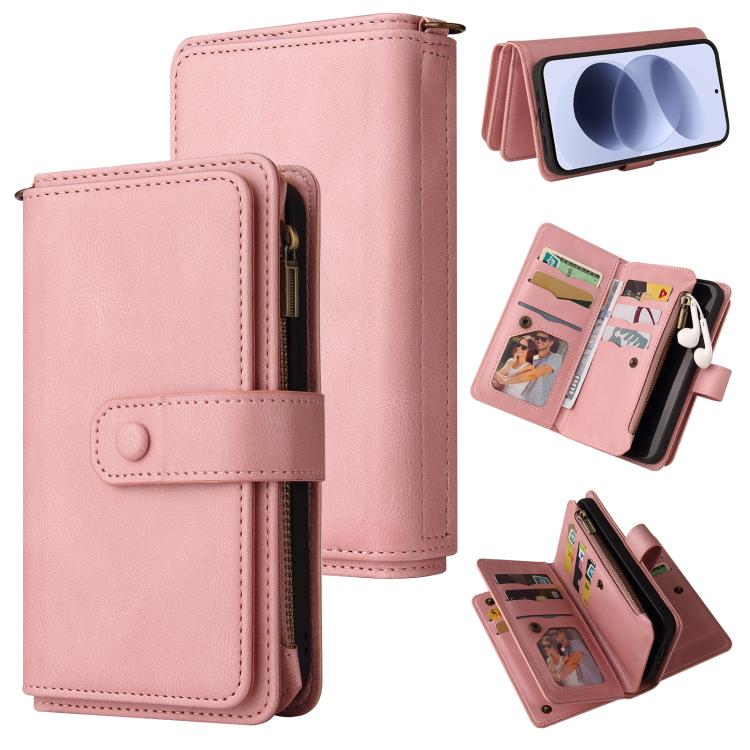 Skin Feel Multi Card Slots Zipper Wallet Leather Phone Case, For Redmi Note 17 5G/4G Global 171mm, For Redmi Note 17 Pro+ 5G Global 163mm, For Redmi 17 5G / 4G Global 170mm, For Redmi Turbo 5 Max / Poco X8 Pro Max 5G, For Redmi Turbo 5 / Poco X8 Pro 5G...