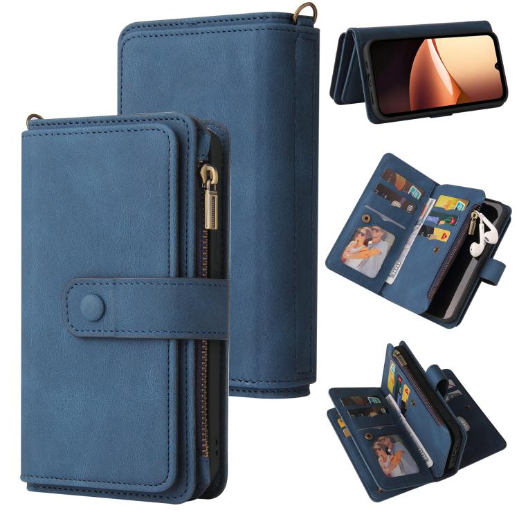 Skin Feel Multi Card Slots Zipper Wallet Leather Phone Case, For Redmi Note 17 5G/4G Global 169.7mm, For Redmi 17C 5G, For Redmi Note 17 Pro+ 5G Global 163.4mm, For Redmi K100 Pro Max/Poco F9 Ultra 5G, For Redmi 17 5G / 4G Global 170mm                 ...