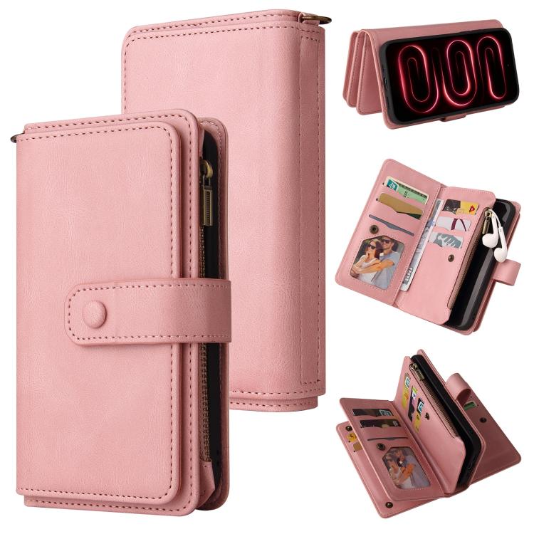 Skin Feel Multi Card Slots Zipper Wallet Leather Phone Case, For Redmi Note 17 5G/4G Global 169.7mm, For Redmi 17C 5G, For Redmi Note 17 Pro+ 5G Global 163.4mm, For Redmi K100 Pro Max/Poco F9 Ultra 5G, For Redmi 17 5G / 4G Global 170mm                 ...