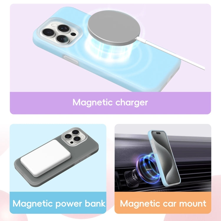 Jelly Liquid Silicone MagSafe Magnetic Phone Case, For iPhone 16, For iPhone 15 Pro Max, For iPhone 15 Pro, For iPhone 15 Plus