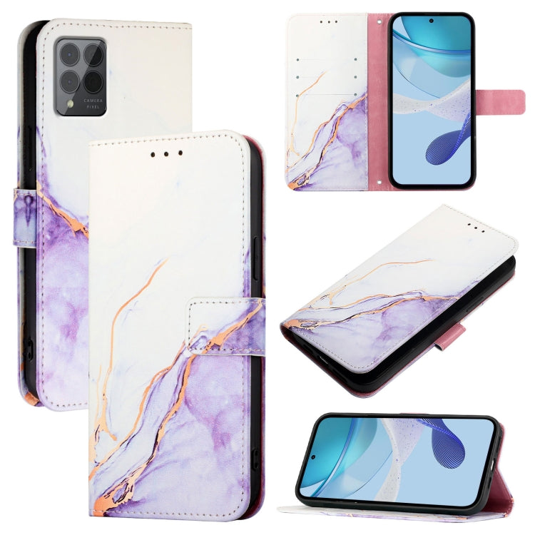 PT003 Marble Pattern Flip Leather Phone Case, For T-Mobile REVVL 7 Pro 5G, For T-Mobile REVVL 7 5G, For T-Mobile REVVL 6x Pro 5G, For T-Mobile Revvl 6x 5G
