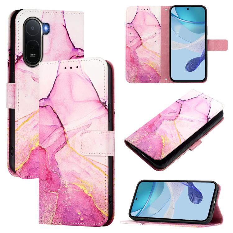 PT003 Marble Pattern Flip Leather Phone Case, For Redmi 17C 5G Global, For Redmi Note 17 Pro Max 5G 163.4mm, For Redmi Note 17 5G Global 169.7mm, For Redmi A7 Pro 4G Global / Poco C81, For Redmi Note 14 Pro / 14 Pro+ 5G Global, For Redmi Turbo 4       ...