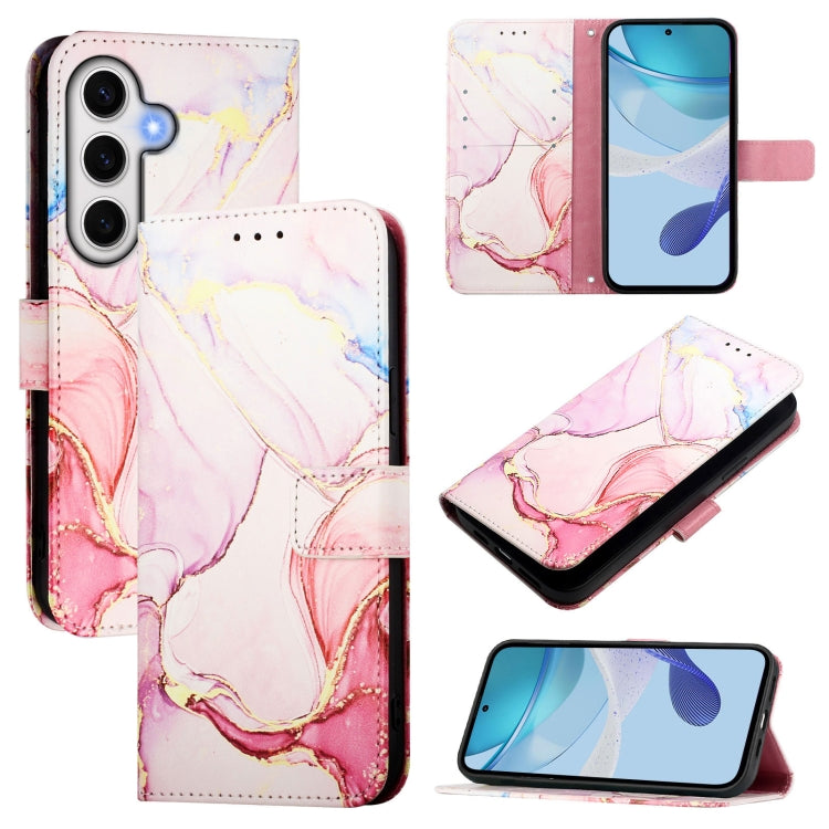 PT003 Marble Pattern Flip Leather Phone Case, For Samsung Galaxy S25 Edge 5G, For Samsung Galaxy S24 FE 5G