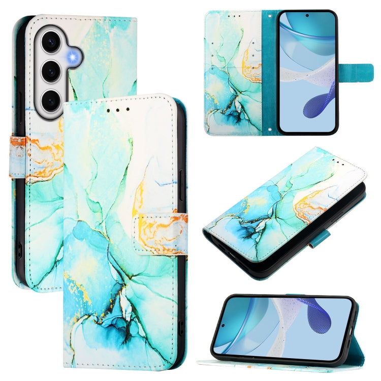 PT003 Marble Pattern Flip Leather Phone Case, For Samsung Galaxy S25 Edge 5G, For Samsung Galaxy S24 FE 5G