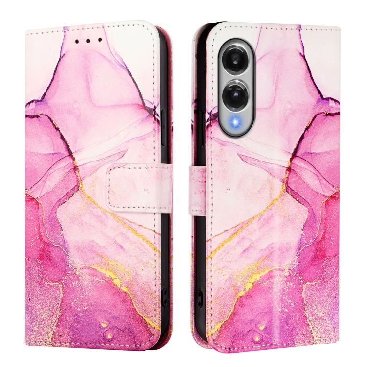 PT003 Marble Pattern Flip Leather Phone Case, For Samsung Galaxy S25 Edge 5G, For Samsung Galaxy S24 FE 5G