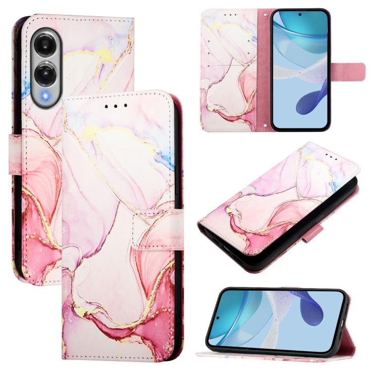 PT003 Marble Pattern Flip Leather Phone Case, For Samsung Galaxy S25 Edge 5G, For Samsung Galaxy S24 FE 5G
