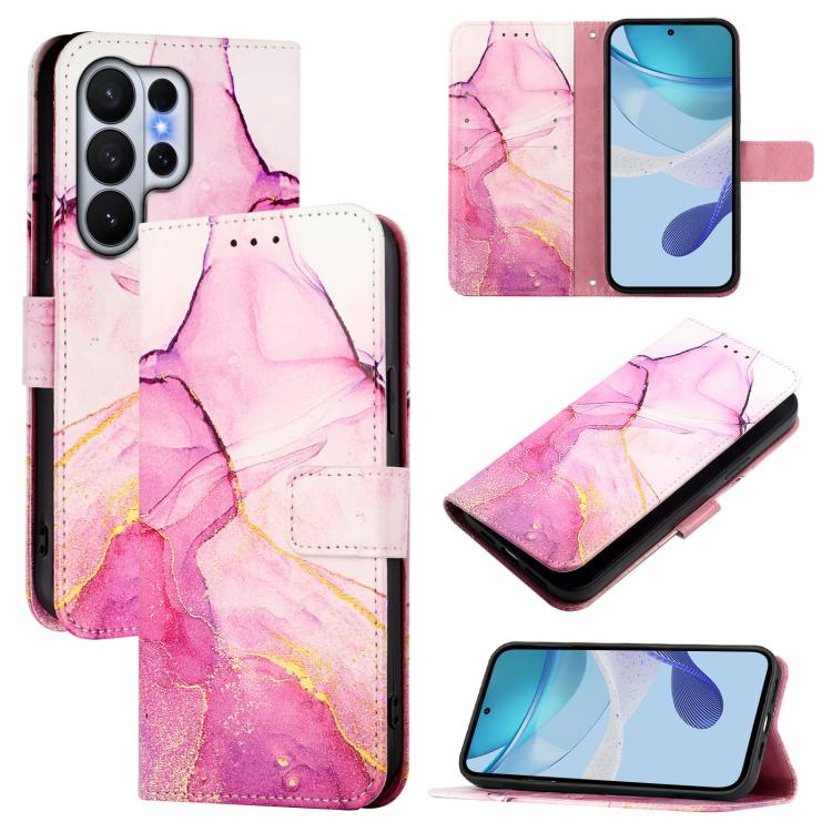 PT003 Marble Pattern Flip Leather Phone Case, For Galaxy S26 FE 5G, For Samsung Galaxy S26+ 5G, For Samsung Galaxy S26 Edge 5G, For Samsung Galaxy S26 Ultra 5G, For Samsung Galaxy S26 5G, For Samsung Galaxy S25 Edge 5G, For Samsung Galaxy S24 FE 5G