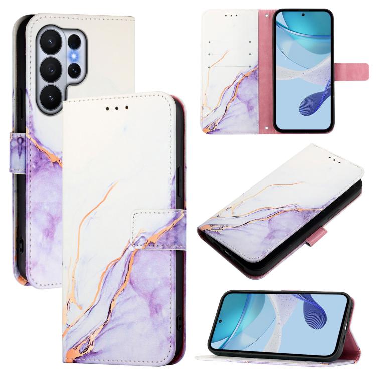 PT003 Marble Pattern Flip Leather Phone Case, For Galaxy S26 FE 5G, For Samsung Galaxy S26+ 5G, For Samsung Galaxy S26 Edge 5G, For Samsung Galaxy S26 Ultra 5G, For Samsung Galaxy S26 5G, For Samsung Galaxy S25 Edge 5G, For Samsung Galaxy S24 FE 5G