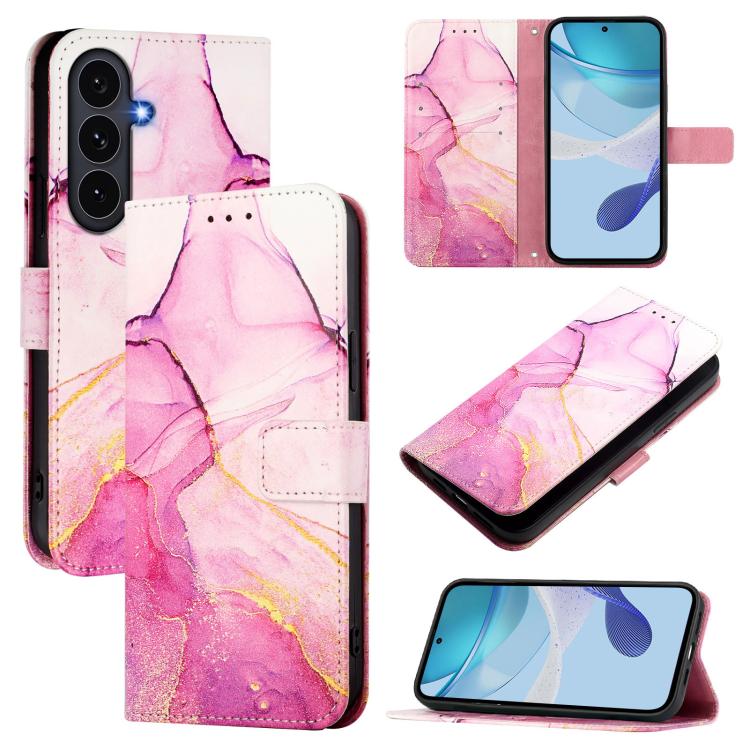 PT003 Marble Pattern Flip Leather Phone Case, For Galaxy S26 FE 5G, For Samsung Galaxy S26+ 5G, For Samsung Galaxy S26 Edge 5G, For Samsung Galaxy S26 Ultra 5G, For Samsung Galaxy S26 5G, For Samsung Galaxy S25 Edge 5G, For Samsung Galaxy S24 FE 5G