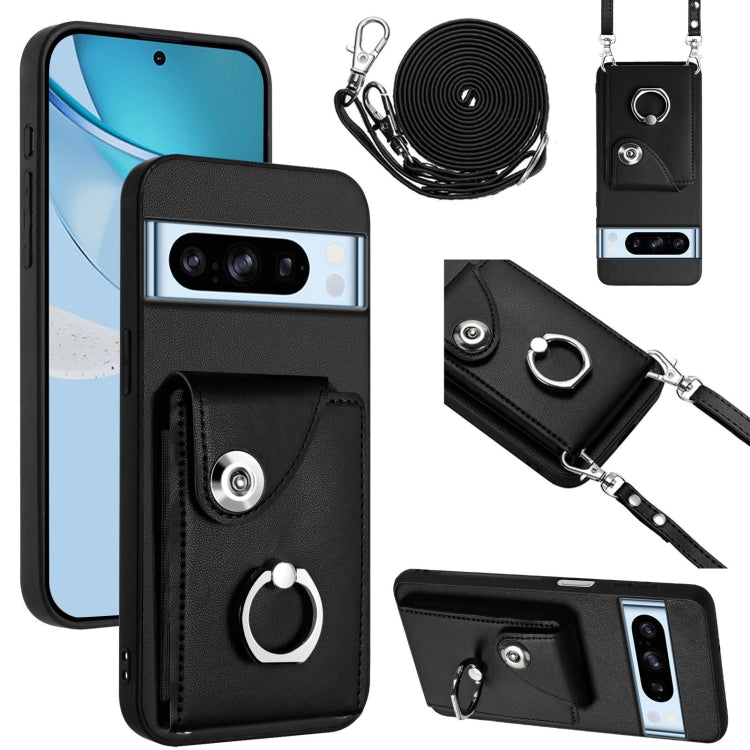Organ Card Bag Ring Holder Phone Case with Long Lanyard, For Google Pixel 10 Pro XL, For Google Pixel 10 / 10 Pro, For Google Pixel 9 Pro XL, For Google Pixel 9 / 9 Pro, For Google Pixel 8a, For Google Pixel 8 Pro, For Google Pixel 8
