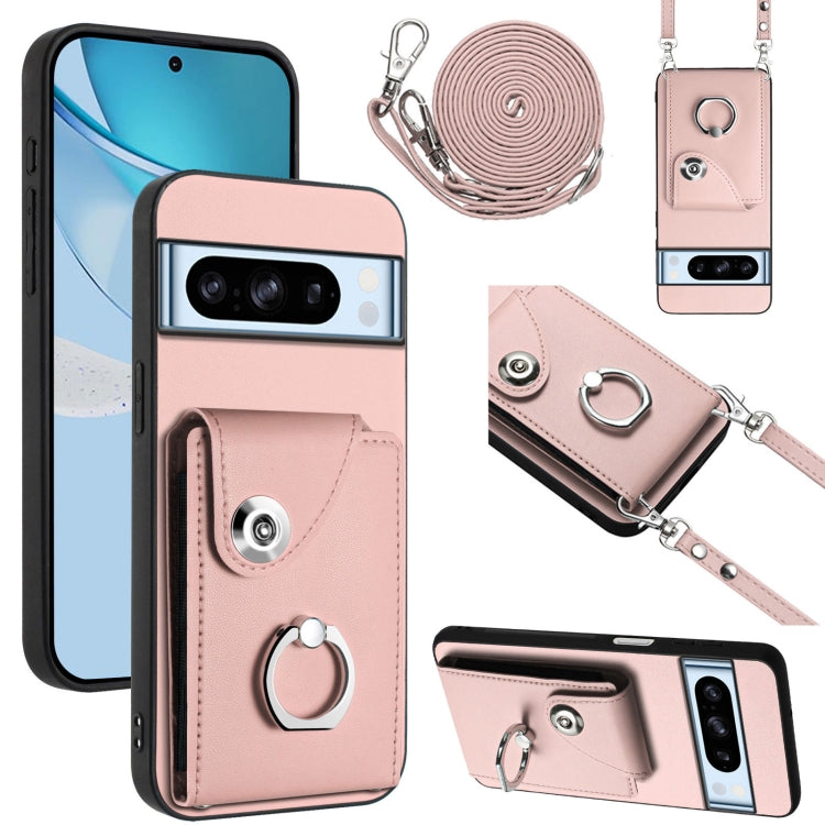 Organ Card Bag Ring Holder Phone Case with Long Lanyard, For Google Pixel 10 Pro XL, For Google Pixel 10 / 10 Pro, For Google Pixel 9 Pro XL, For Google Pixel 9 / 9 Pro, For Google Pixel 8a, For Google Pixel 8 Pro, For Google Pixel 8