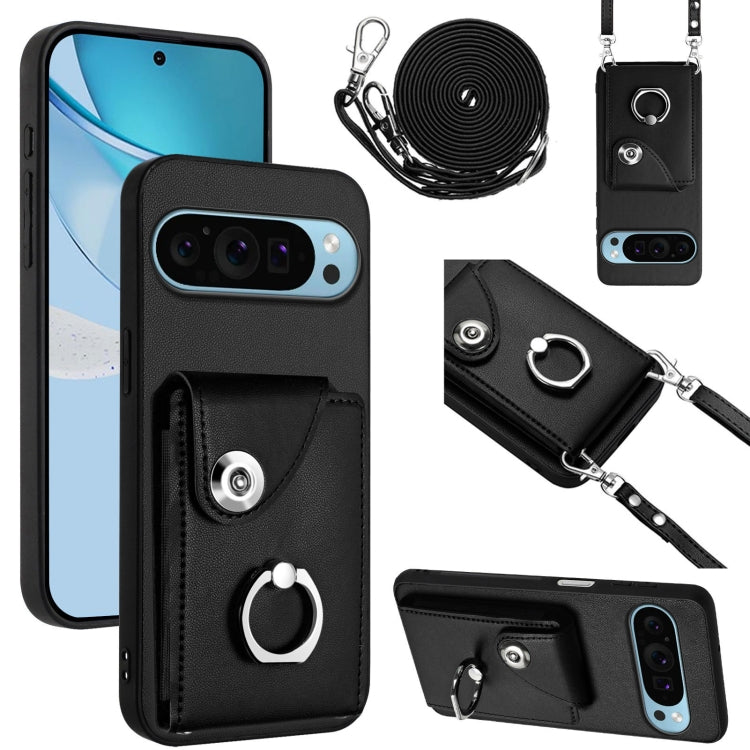 Organ Card Bag Ring Holder Phone Case with Long Lanyard, For Google Pixel 10 Pro XL, For Google Pixel 10 / 10 Pro, For Google Pixel 9 Pro XL, For Google Pixel 9 / 9 Pro, For Google Pixel 8a, For Google Pixel 8 Pro, For Google Pixel 8