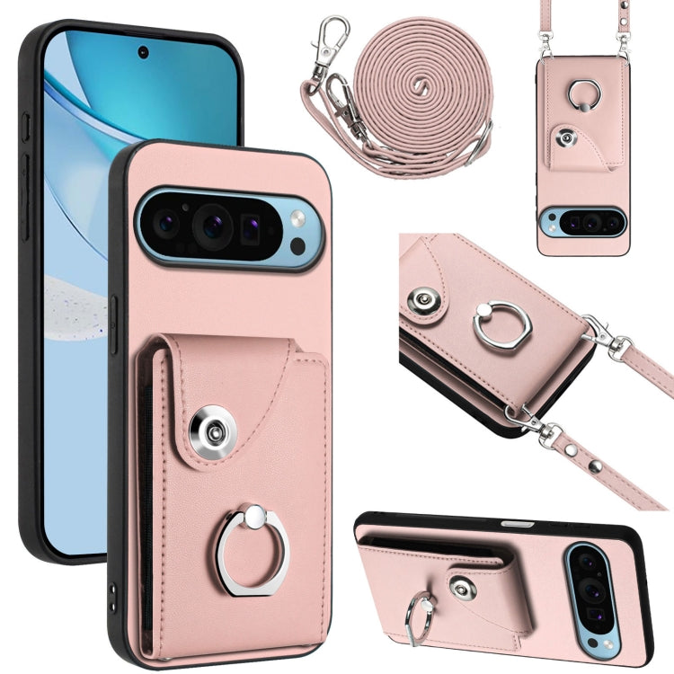 Organ Card Bag Ring Holder Phone Case with Long Lanyard, For Google Pixel 10 Pro XL, For Google Pixel 10 / 10 Pro, For Google Pixel 9 Pro XL, For Google Pixel 9 / 9 Pro, For Google Pixel 8a, For Google Pixel 8 Pro, For Google Pixel 8