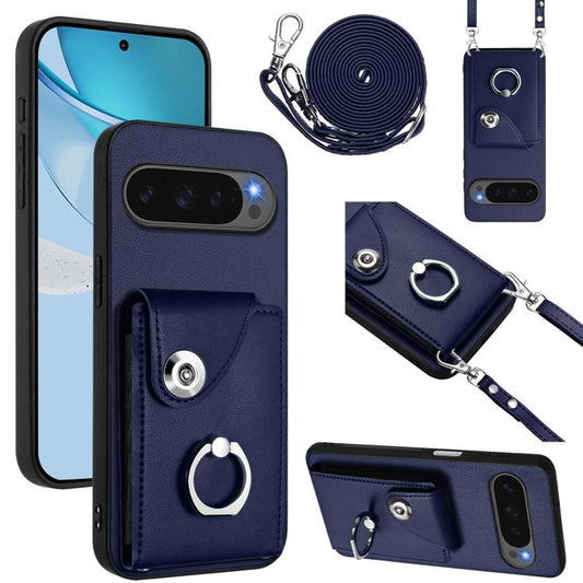 Organ Card Bag Ring Holder Phone Case with Long Lanyard, For Google Pixel 10 Pro XL, For Google Pixel 10 / 10 Pro, For Google Pixel 9 Pro XL, For Google Pixel 9 / 9 Pro, For Google Pixel 8a, For Google Pixel 8 Pro, For Google Pixel 8