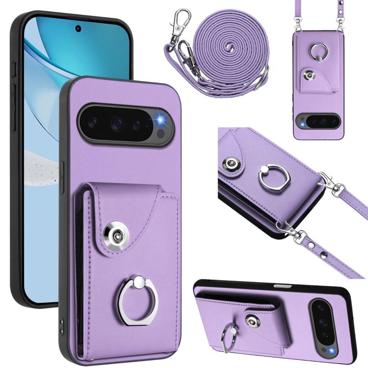 Organ Card Bag Ring Holder Phone Case with Long Lanyard, For Google Pixel 10 Pro XL, For Google Pixel 10 / 10 Pro, For Google Pixel 9 Pro XL, For Google Pixel 9 / 9 Pro, For Google Pixel 8a, For Google Pixel 8 Pro, For Google Pixel 8