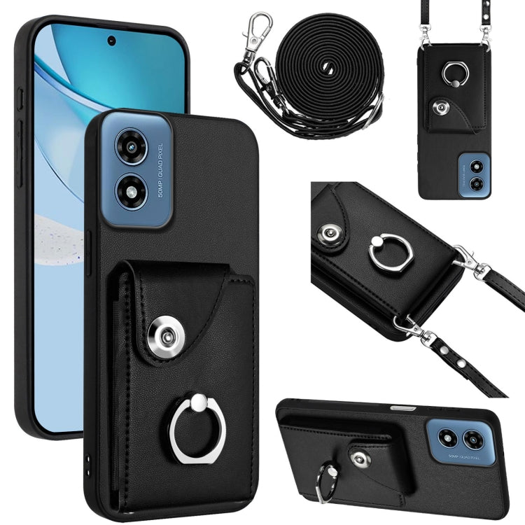 Organ Card Bag Ring Holder Phone Case with Long Lanyard, For Motorola Moto G Stylus 5G 2024, For Motorola Moto G Play 2024 5G, For Motorola Moto G Power 2024 5G