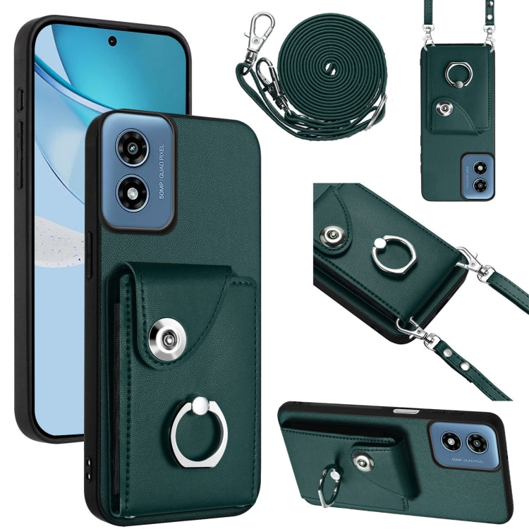 Organ Card Bag Ring Holder Phone Case with Long Lanyard, For Motorola Moto G Stylus 5G 2024, For Motorola Moto G Play 2024 5G, For Motorola Moto G Power 2024 5G