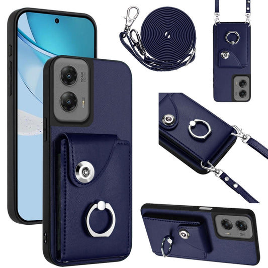 Organ Card Bag Ring Holder Phone Case with Long Lanyard, For Motorola Moto G Stylus 5G 2024, For Motorola Moto G Play 2024 5G, For Motorola Moto G Power 2024 5G