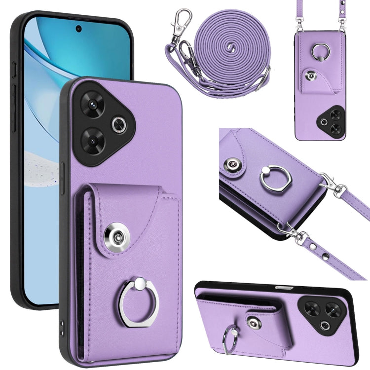 Organ Card Bag Ring Holder Phone Case with Long Lanyard, For Redmi Turbo 4 Pro / Poco F7, For Redmi A5 4G 171.7mm / Poco C71, For Redmi Note 14 5G Global, For Redmi Note 14 Pro+ 5G Global, For Redmi Note 14 Pro 5G Global, For Redmi Note 13R            ...