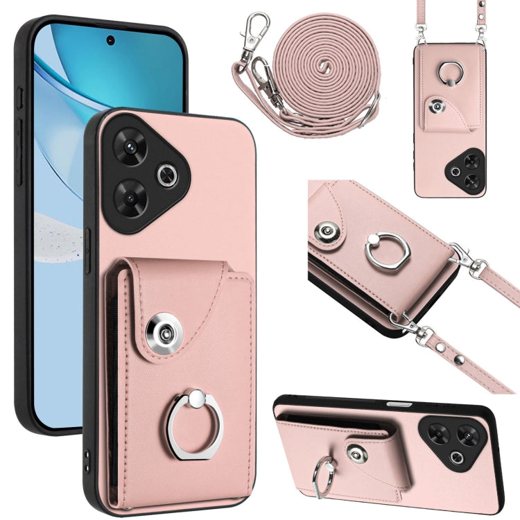 Organ Card Bag Ring Holder Phone Case with Long Lanyard, For Redmi Turbo 4 Pro / Poco F7, For Redmi A5 4G 171.7mm / Poco C71, For Redmi Note 14 5G Global, For Redmi Note 14 Pro+ 5G Global, For Redmi Note 14 Pro 5G Global, For Redmi Note 13R            ...