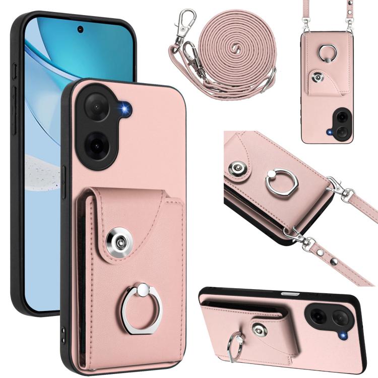 Organ Card Bag Ring Holder Phone Case with Long Lanyard, For Redmi Turbo 4 Pro / Poco F7, For Redmi A5 4G 171.7mm / Poco C71, For Redmi Note 14 5G Global, For Redmi Note 14 Pro+ 5G Global, For Redmi Note 14 Pro 5G Global, For Redmi Note 13R            ...