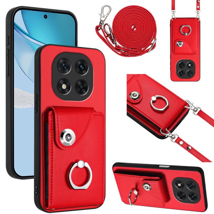 Organ Card Bag Ring Holder Phone Case with Long Lanyard, For Redmi Turbo 4 Pro / Poco F7, For Redmi A5 4G 171.7mm / Poco C71, For Redmi Note 14 5G Global, For Redmi Note 14 Pro+ 5G Global, For Redmi Note 14 Pro 5G Global, For Redmi Note 13R            ...