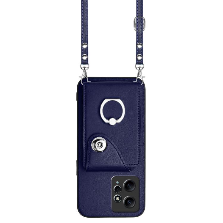 Organ Card Bag Ring Holder Phone Case with Long Lanyard, For Redmi Note 12 4G Global