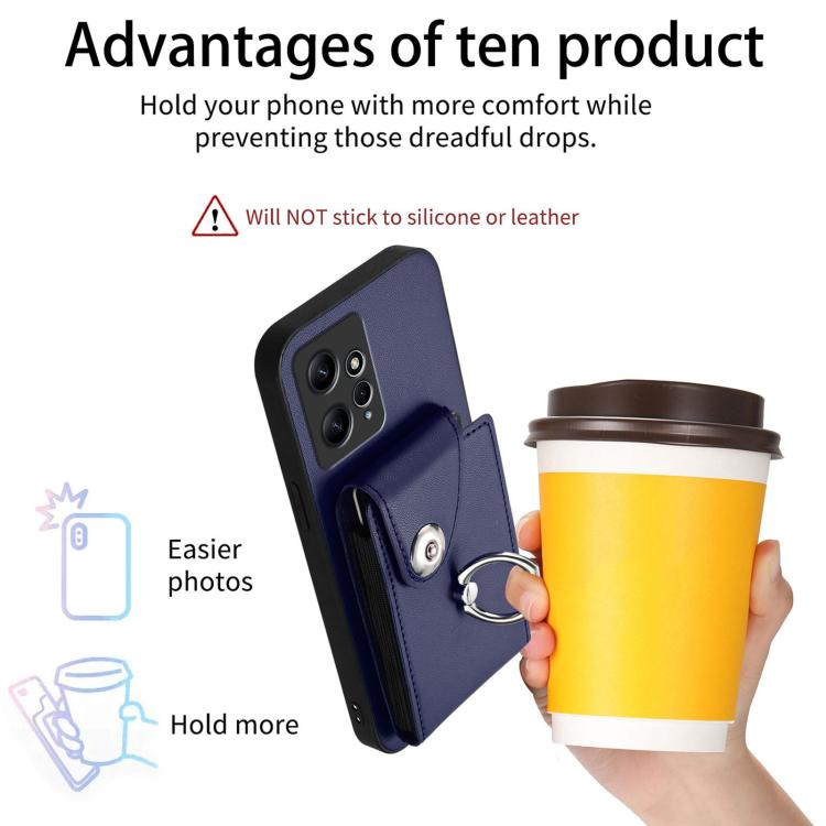 Organ Card Bag Ring Holder Phone Case with Long Lanyard, For Redmi Note 12 4G Global