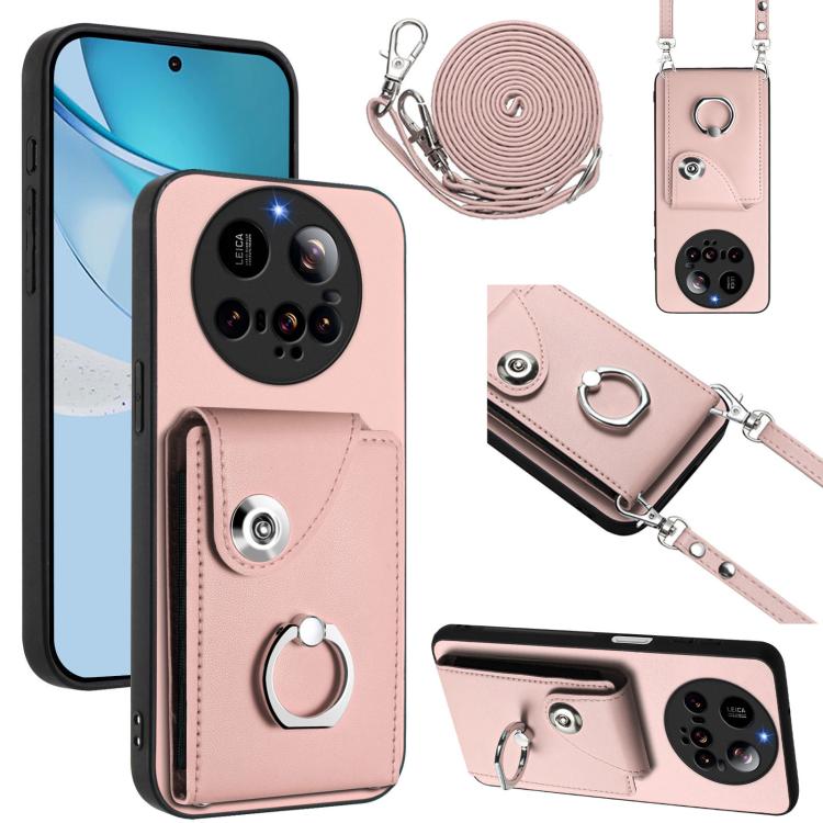 Organ Card Bag Ring Holder Phone Case with Long Lanyard, For Xiaomi 15 Ultra, For Xiaomi Poco X7 Pro, For Xiaomi Poco F6 5G India, For Xiaomi Civi 4 Pro