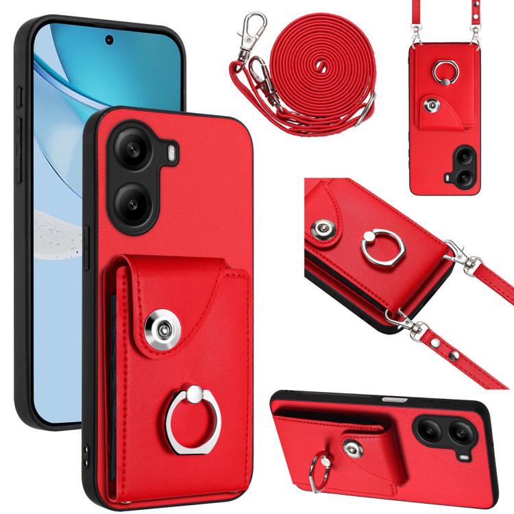 Organ Card Bag Ring Holder Phone Case with Long Lanyard, For Xiaomi 15 Ultra, For Xiaomi Poco X7 Pro, For Xiaomi Poco F6 5G India, For Xiaomi Civi 4 Pro