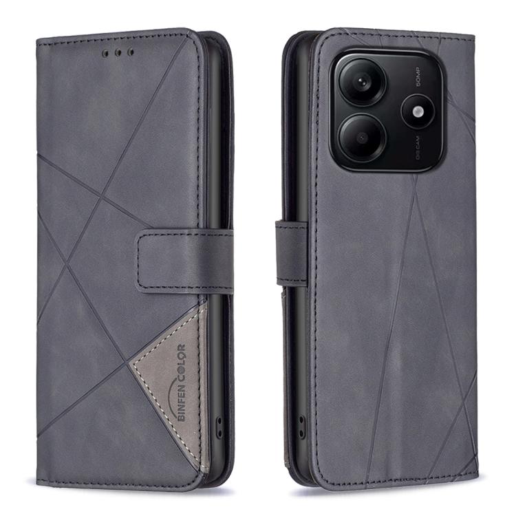Magnetic Buckle Rhombus Texture Leather Phone Case, For Redmi K90/Poco F8 Pro, For Redmi 15 5G Global / 15 4G SEA 169.5mm, For Redmi Turbo 4 Pro, For Redmi A5 4G 171.7mm, For Redmi K80 / K80 Pro, For Redmi Turbo 4, For Redmi Note 14 Pro 4G             ...