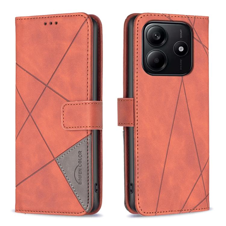 Magnetic Buckle Rhombus Texture Leather Phone Case, For Redmi K90/Poco F8 Pro, For Redmi 15 5G Global / 15 4G SEA 169.5mm, For Redmi Turbo 4 Pro, For Redmi A5 4G 171.7mm, For Redmi K80 / K80 Pro, For Redmi Turbo 4, For Redmi Note 14 Pro 4G             ...