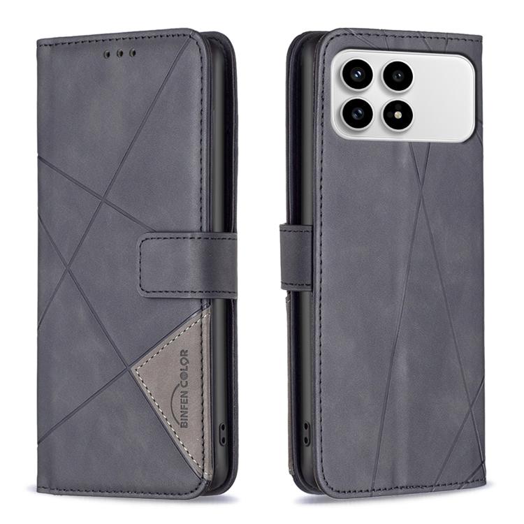 Magnetic Buckle Rhombus Texture Leather Phone Case, For Redmi K90/Poco F8 Pro, For Redmi 15 5G Global / 15 4G SEA 169.5mm, For Redmi Turbo 4 Pro, For Redmi A5 4G 171.7mm, For Redmi K80 / K80 Pro, For Redmi Turbo 4, For Redmi Note 14 Pro 4G             ...