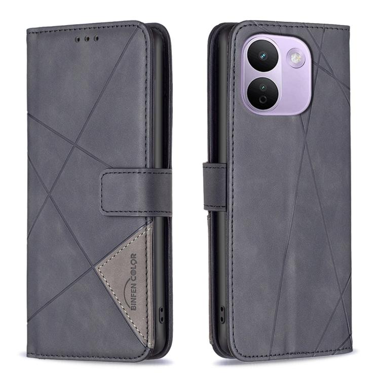 Magnetic Buckle Rhombus Texture Leather Phone Case, For Redmi Note 17 Pro 5G Global 163mm, For Redmi Note 17 Pro+ 5G Global 163mm, For Redmi 17 4G / 5G Global 170mm, For Redmi Note 17 4G Global 171mm, For Redmi K90 Max 5G                               ...