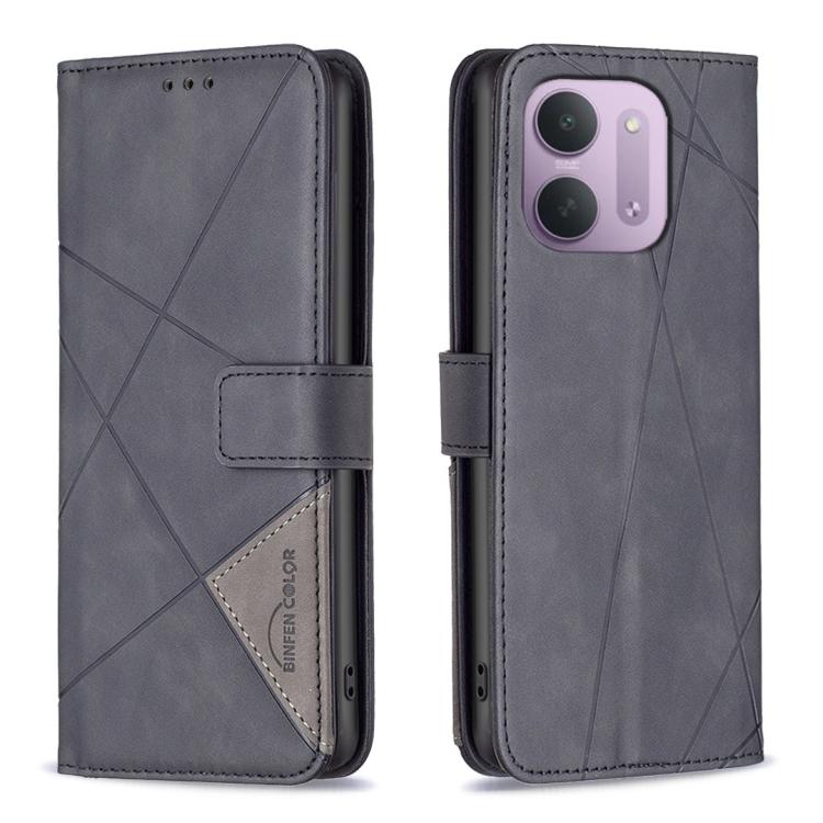 Magnetic Buckle Rhombus Texture Leather Phone Case, For Redmi Note 17 4G Global 169.7mm, For Redmi 15C 5G/4G Global 171/Poco C85 4G, For Redmi Note 17 Pro+ 5G Global 163.4mm, For Redmi Note 17 Pro 5G Global 163.5mm, For Redmi K100 Pro Max 5G           ...