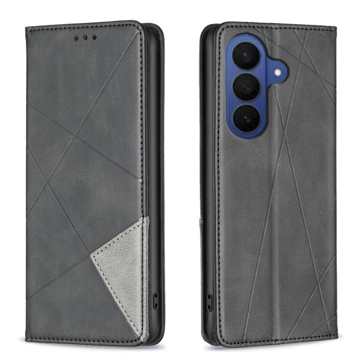 Rhombus Texture Magnetic Leather Phone Case, For Samsung Galaxy A37 5G, For Samsung Galaxy A27 5G, For Samsung Galaxy A56 5G, For Samsung Galaxy A26 5G, For Samsung Galaxy A36, For Samsung Galaxy A16 5G, For Samsung Galaxy A06