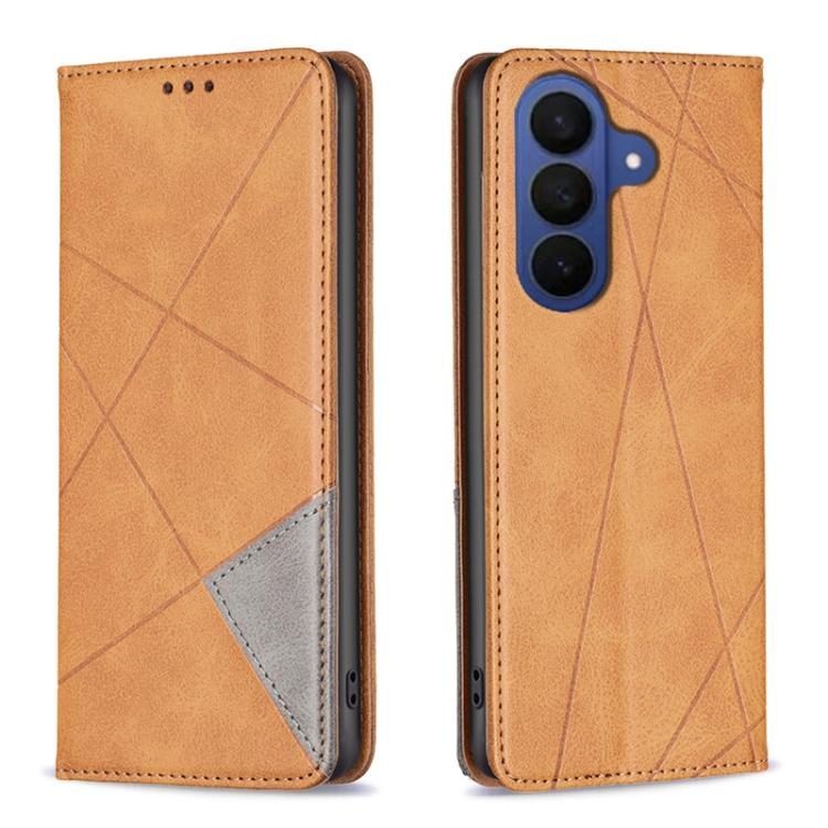Rhombus Texture Magnetic Leather Phone Case, For Samsung Galaxy A37 5G, For Samsung Galaxy A27 5G, For Samsung Galaxy A56 5G, For Samsung Galaxy A26 5G, For Samsung Galaxy A36, For Samsung Galaxy A16 5G, For Samsung Galaxy A06