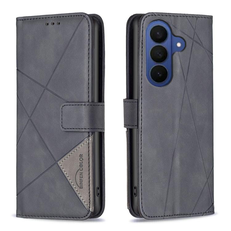 Magnetic Buckle Rhombus Texture Leather Phone Case, For Samsung Galaxy A37 5G, For Samsung Galaxy A27 5G, For Samsung Galaxy A56 5G, For Samsung Galaxy A26 5G, For Samsung Galaxy A36, For Samsung Galaxy A16 5G, For Samsung Galaxy A06