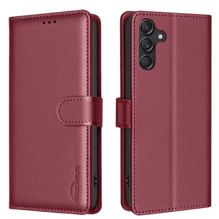 Litchi Texture RFID Anti-theft Leather Phone Case, For Samsung Galaxy A37 5G, For Samsung Galaxy A27 5G, For Samsung Galaxy A56 5G, For Samsung Galaxy A26 5G, For Samsung Galaxy A36, For Samsung Galaxy A16 5G, For Samsung Galaxy A06