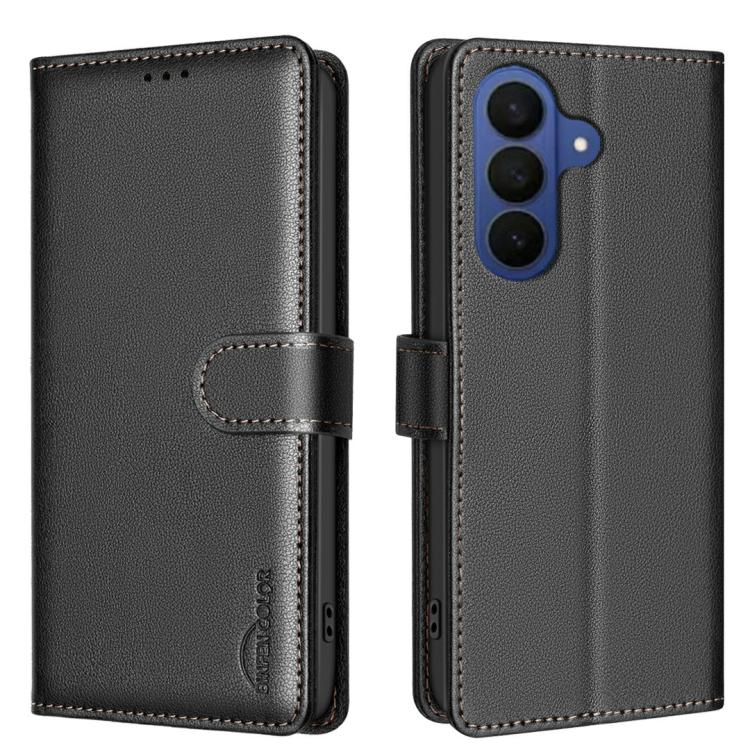 Litchi Texture RFID Anti-theft Leather Phone Case, For Samsung Galaxy A37 5G, For Samsung Galaxy A27 5G, For Samsung Galaxy A56 5G, For Samsung Galaxy A26 5G, For Samsung Galaxy A36, For Samsung Galaxy A16 5G, For Samsung Galaxy A06