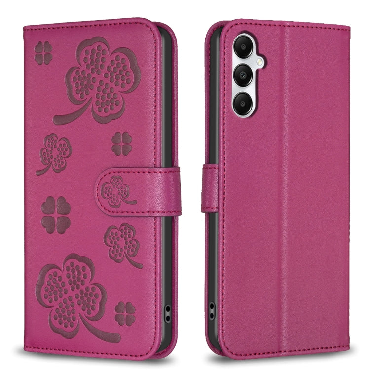 Four-leaf Embossed Leather Phone Case, For Samsung Galaxy A56 5G, For Samsung Galaxy A36, For Samsung Galaxy A16 5G, For Samsung Galaxy A06