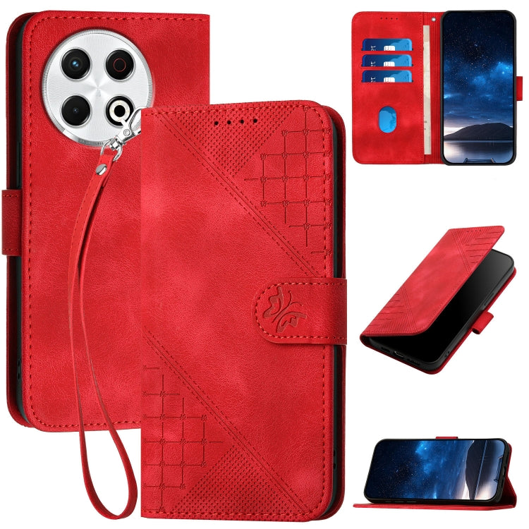 Grid Butterfly Embossed Pattern Leather Phone Case with Lanyard, For Tecno Camon 40 Pro 4G, For Tecno Camon 40 Premier, For Tecno Camon 40 4G, For Tecno Spark 30C 5G / Pop 9 5G, For Tecno Pova 6 Neo 5G / Spark 30 5G, For Tecno Spark 30 Pro 4G          ...