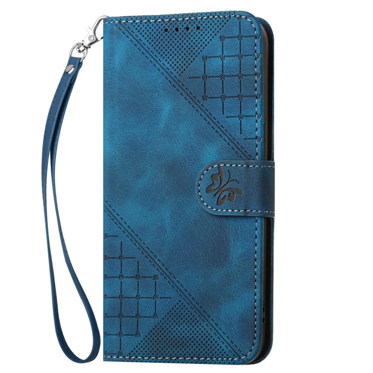 Grid Butterfly Embossed Pattern Leather Phone Case with Lanyard, For Tecno Camon 40 Pro 4G, For Tecno Camon 40 Premier, For Tecno Camon 40 4G, For Tecno Spark 30C 5G / Pop 9 5G, For Tecno Pova 6 Neo 5G / Spark 30 5G, For Tecno Spark 30 Pro 4G          ...