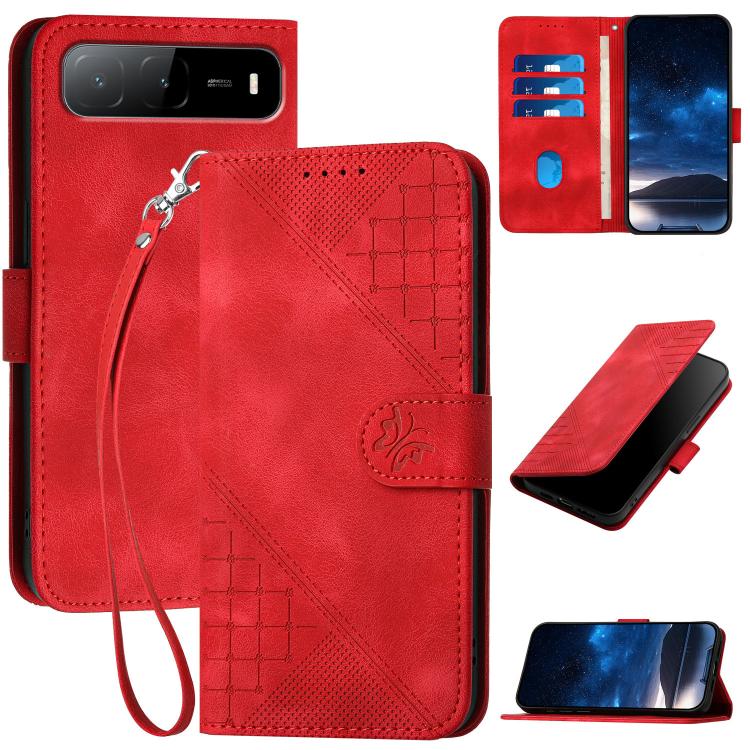 Grid Butterfly Embossed Pattern Leather Phone Case with Lanyard, For Tecno Camon 40 Pro 4G, For Tecno Camon 40 Premier, For Tecno Camon 40 4G, For Tecno Spark 30C 5G / Pop 9 5G, For Tecno Pova 6 Neo 5G / Spark 30 5G, For Tecno Spark 30 Pro 4G          ...