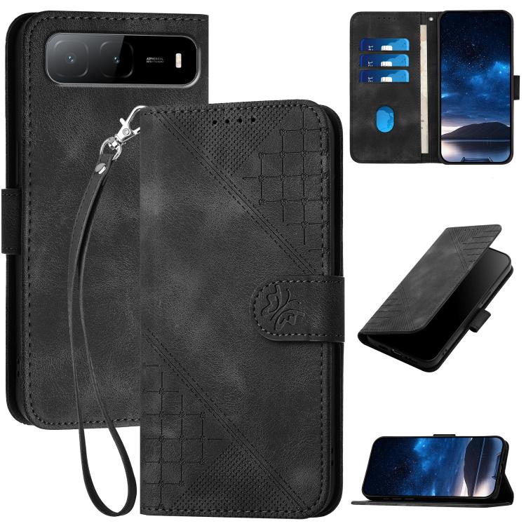 Grid Butterfly Embossed Pattern Leather Phone Case with Lanyard, For Tecno Camon 40 Pro 4G, For Tecno Camon 40 Premier, For Tecno Camon 40 4G, For Tecno Spark 30C 5G / Pop 9 5G, For Tecno Pova 6 Neo 5G / Spark 30 5G, For Tecno Spark 30 Pro 4G          ...